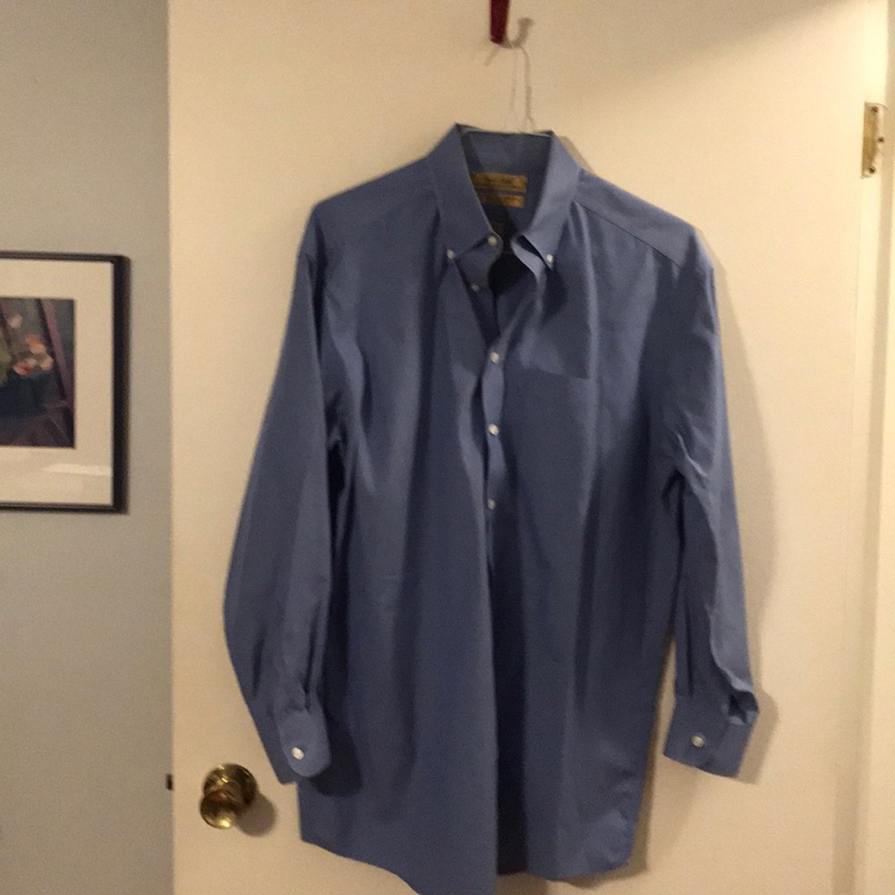 Roundtree & Yorke blue pinpoint men’s shirt